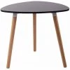 DéCOSHOP26 Table De Cuisine Table D'appoint En Bois Couleur Noir Hauteur 75 Cm Ø 80 Cm - Noir -Table haute et bar Soldes 10369336 1