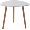 DéCOSHOP26 Table De Cuisine Table D'appoint En Bois Couleur Blanc Hauteur 75 Cm Ø 80 Cm - Blante -Table haute et bar Soldes 10369337 1
