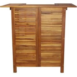 VidaXL Table De Bar 110 X 50 X 105 Cm Bois D'acacia Massif - Brun -Table haute et bar Soldes 10651370 4
