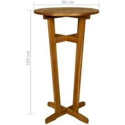VidaXL Ensemble De Bar 3 Pcs Bois D'acacia Massif - Brun -Table haute et bar Soldes 11659121 3