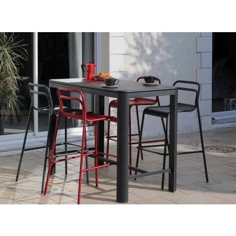 PROLOISIRS Table Haute D'extérieur Eos - 140 Cm - 4 à 6 Personnes 4 PROLOISIRS Table Haute D'extérieur Eos - 140 Cm - 4 à 6 Personnes – Image 2