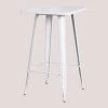 Table Haute Carrée En Acier LIX SKLUM Acier - Blanc -Table haute et bar Soldes 12842489 1