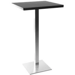 MILIBOO Table De Bar Design Carrée Noire JORY - Noir -Table haute et bar Soldes 13151005 2