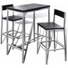VidaXL Ensemble De Bar à Petit-déjeuner - Noir 2 VidaXL Ensemble De Bar à Petit-déjeuner - Noir -Table haute et bar Soldes 1315815 1