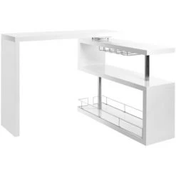 MILIBOO Bar Design Laqué Blanc Amovible MAX - Blanc Laqué 7 MILIBOO Bar Design Laqué Blanc Amovible MAX - Blanc Laqué -Table haute et bar Soldes 13221444 2