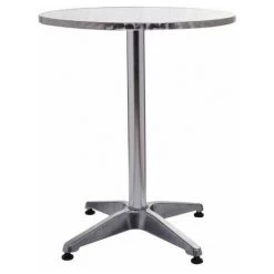 Bc-elec - BS11011-6 Table Haute De Bar / Réception Ø60Cm, Mange Debout En Aluminium, H: 70 Ou 110 Cm - Gris -Table haute et bar Soldes 138799 5