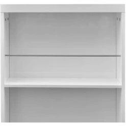 VIDAXL Table De Bar MDF Avec Casier à Bouteilles Blanc Haut Brillance - Blanc -Table haute et bar Soldes 14075751 5