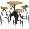 VIDAXL Meuble De Bar 5 Pcs Bois Massif De Manguier - Brun - Ensembles De Meubles - Ensembles De Meubles De Cuisine Et De Salle à Manger - Brun - Brun -Table haute et bar Soldes 14077373 1