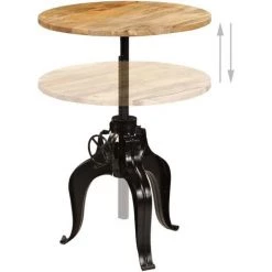 VIDAXL Meuble De Bar 5 Pcs Bois Massif De Manguier - Brun - Ensembles De Meubles - Ensembles De Meubles De Cuisine Et De Salle à Manger - Brun - Brun -Table haute et bar Soldes 14077373 4