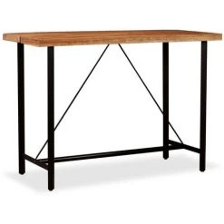 VIDAXL Table De Bar Bois Massif De Sesham 150 X 70 X 107 Cm - Brun - Tables De Salle à Manger Et De Cuisine - Brun - Brun