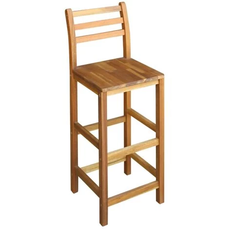 VIDAXL Table Et Chaises De Bar 7 Pcs Bois D'acacia Massif - Brun - Ensembles De Meubles De Cuisine Et De Salle à Manger - Brun - Brun 5 VIDAXL Table Et Chaises De Bar 7 Pcs Bois D'acacia Massif - Brun - Ensembles De Meubles De Cuisine Et De Salle à Manger - Brun - Brun – Image 3