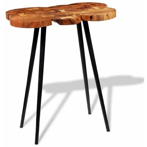 HELLOSHOP26 Table Haute Mange Debout Bar Bistrot Bois D'acacia Massif 110 Cm - Bois 5 HELLOSHOP26 Table Haute Mange Debout Bar Bistrot Bois D'acacia Massif 110 Cm - Bois – Image 3