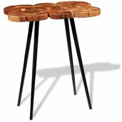 HELLOSHOP26 Table Haute Mange Debout Bar Bistrot Bois D'acacia Massif 110 Cm - Bois 10 HELLOSHOP26 Table Haute Mange Debout Bar Bistrot Bois D'acacia Massif 110 Cm - Bois -Table haute et bar Soldes 14120710 4