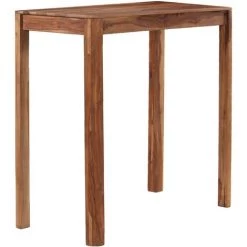 HELLOSHOP26 Table Haute Mange Debout Bar Bistrot Bois De Sesham Massif 115 Cm - Bois -Table haute et bar Soldes 14120739 3