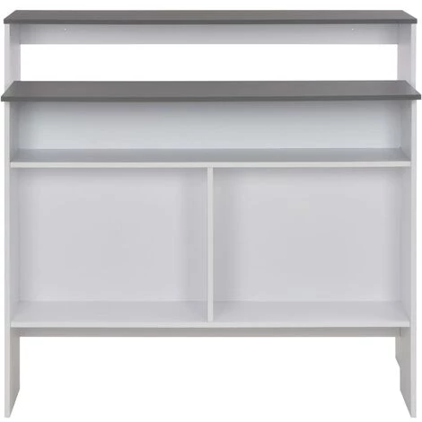 HELLOSHOP26 Table Haute Mange Debout Bar Bistrot Avec 2 Dessus De Table Blanc 130 Cm - Blanc 7 HELLOSHOP26 Table Haute Mange Debout Bar Bistrot Avec 2 Dessus De Table Blanc 130 Cm - Blanc – Image 5