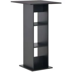 HELLOSHOP26 Table Haute Mange Debout Bar Bistrot Noir 110 Cm - Noir
