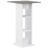 HELLOSHOP26 Table Haute Mange Debout Bar Bistrot Blanc 110 Cm - Blanc