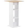 HELLOSHOP26 Table Haute Mange Debout Bar Bistrot Blanc 110 Cm - Blanc -Table haute et bar Soldes 14120799 1
