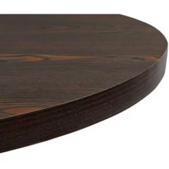 VIDAXL Table De Bistro MDF Et Acier Rond 80 X 75 Cm Frêne Foncé - Brun - Meubles/Tables/Tables De Salle à Manger Et De Cuisine - Brun - Brun -Table haute et bar Soldes 14126183 5