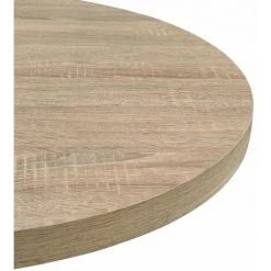 VIDAXL Table De Bistro MDF Et Acier Rond 80 X 75 Cm Couleur De Chêne - Beige - Meubles/Tables/Tables De Salle à Manger Et De Cuisine - Beige - Beige -Table haute et bar Soldes 14126192 5