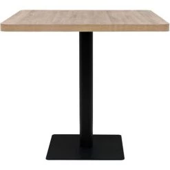 VIDAXL Table De Bistro MDF Et Acier Carré 80x80x75 Cm Couleur De Chêne - Beige - Meubles/Tables/Tables De Salle à Manger Et De Cuisine - Beige - Beige -Table haute et bar Soldes 14126195 3