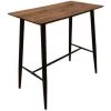 THE HOME DECO FACTORY Table Mange Debout Plateau En Bois Indus Marron - Marron -Table haute et bar Soldes 14453028 1