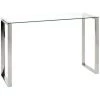 Table Haute En Verre Trempé Transparent - 120 X 40 X 78 Cm -PEGANE- 2 Table Haute En Verre Trempé Transparent - 120 X 40 X 78 Cm -PEGANE- -Table haute et bar Soldes 14819517 1