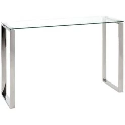 Table Haute En Verre Trempé Transparent - 120 X 40 X 78 Cm -PEGANE-