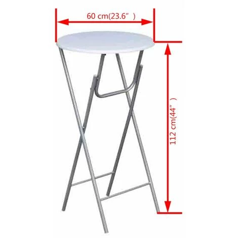 VidaXL Table De Bar 4 Pcs Avec Dessus De Table En MDF Blanc 7 VidaXL Table De Bar 4 Pcs Avec Dessus De Table En MDF Blanc – Image 5