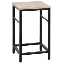 OOBEST Ensemble Table De Bar Bistrot 4 Tabourets Avec Repose-pieds Table Mange-debout Table Haute Cuisine 11 OOBEST Ensemble Table De Bar Bistrot 4 Tabourets Avec Repose-pieds Table Mange-debout Table Haute Cuisine -Table haute et bar Soldes 15361725 5