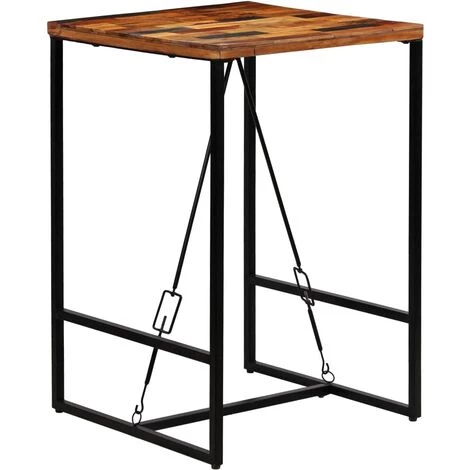 HELLOSHOP26 Table Haute Mange Debout Bar Bistrot Bois Recyclé Solide 106 Cm - Bois 3 HELLOSHOP26 Table Haute Mange Debout Bar Bistrot Bois Recyclé Solide 106 Cm - Bois