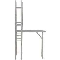 Ensemble à Dîner Pliant 3 Pcs Et Etagère De Rangement MDF Acier Gris VidaXL 11 Ensemble à Dîner Pliant 3 Pcs Et Etagère De Rangement MDF Acier Gris VidaXL -Table haute et bar Soldes 15729108 5