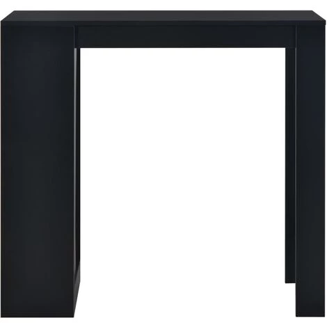HELLOSHOP26 Table Haute Mange Debout Bar Bistrot Avec étagère Noir 110 Cm - Noir 5 HELLOSHOP26 Table Haute Mange Debout Bar Bistrot Avec étagère Noir 110 Cm - Noir – Image 3