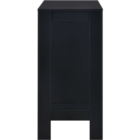 HELLOSHOP26 Table Haute Mange Debout Bar Bistrot Avec étagère Noir 110 Cm - Noir 7 HELLOSHOP26 Table Haute Mange Debout Bar Bistrot Avec étagère Noir 110 Cm - Noir – Image 5