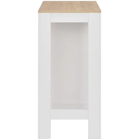 HELLOSHOP26 Table Haute Mange Debout Bar Bistrot Avec étagère Blanc 110 Cm - Blanc 7 HELLOSHOP26 Table Haute Mange Debout Bar Bistrot Avec étagère Blanc 110 Cm - Blanc â Image 5