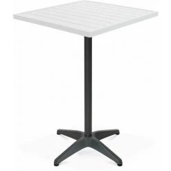 MOBEVENTPRO Pied De Table Mange Debout En Aluminium Gris -Table haute et bar Soldes 15816711 2