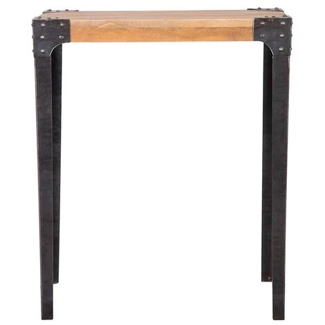 MILIBOO Table Haute Industrielle Rectangulaire En Manguier Massif Et Métal MADISON - Bois Clair / Noir 3 MILIBOO Table Haute Industrielle Rectangulaire En Manguier Massif Et Métal MADISON - Bois Clair / Noir