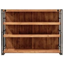 MEUBLETMOI Bar Métal Et Acacia Style Industriel - WORKSHOP - Bois -Table haute et bar Soldes 15934450 5