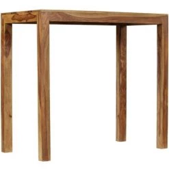 HELLOSHOP26 Table Haute Mange Debout Bar Bistrot Bois De Sesham Massif 118 Cm - Bois -Table haute et bar Soldes 15962364 5