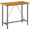 HELLOSHOP26 Table Haute Mange Debout Bar Bistrot Teck Recyclé Massif 120 Cm