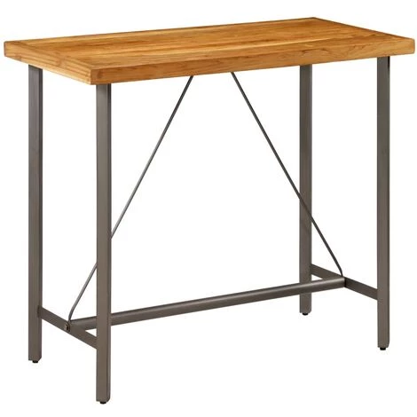 HELLOSHOP26 Table Haute Mange Debout Bar Bistrot Teck Recyclé Massif 120 Cm 3 HELLOSHOP26 Table Haute Mange Debout Bar Bistrot Teck Recyclé Massif 120 Cm