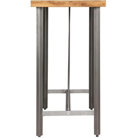 HELLOSHOP26 Table Haute Mange Debout Bar Bistrot Teck Recyclé Massif 120 Cm 7 HELLOSHOP26 Table Haute Mange Debout Bar Bistrot Teck Recyclé Massif 120 Cm – Image 5