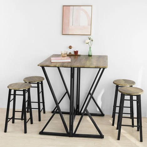 Set De 1 Table + 4 Chaises Ensemble Table De Bar Bistrot + 4 Tabourets SoBuy® OGT24-N 3 Set De 1 Table + 4 Chaises Ensemble Table De Bar Bistrot + 4 Tabourets SoBuy® OGT24-N
