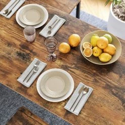 VASAGLE Lot Table Et Chaises De Bar, Table Haute Avec 2 Tabourets De Style Industriel, Pour Cuisine, Salle à Manger, Salon, Marron Rustique Par SONGMICS LBT15X - Marron Rustique -Table haute et bar Soldes 16794177 4