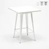 AHD AMAZING HOME DESIGN Table Haute Pour Tabourets Tolix Acier Et Métal Industriel 60x60 Nut | Couleur: Blanc -Table haute et bar Soldes 16938920 1
