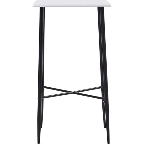 Table De Bar 60x60x111 Cm MDF Blanc VidaXL 4 Table De Bar 60x60x111 Cm MDF Blanc VidaXL – Image 2