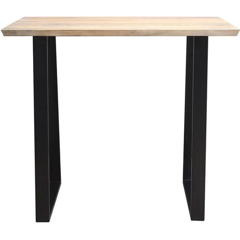 MILIBOO Table De Bar En Manguier Massif Et Métal Noir L120 Cm VIJAY - Bois Clair / Noir 3 MILIBOO Table De Bar En Manguier Massif Et Métal Noir L120 Cm VIJAY - Bois Clair / Noir