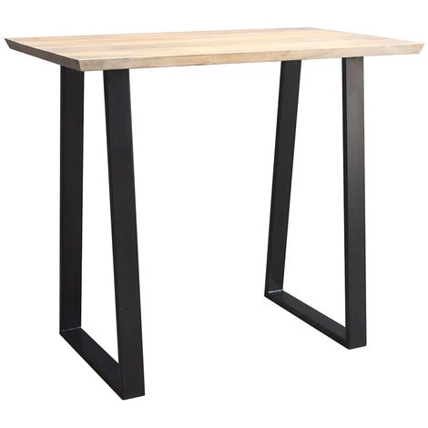 MILIBOO Table De Bar En Manguier Massif Et Métal Noir L120 Cm VIJAY - Bois Clair / Noir 5 MILIBOO Table De Bar En Manguier Massif Et Métal Noir L120 Cm VIJAY - Bois Clair / Noir – Image 3