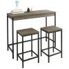 Lot Table Et Tabourets De Bar De Style Industriel Ensemble Table De Bar + 2 Tabourets,SoBuy -Table haute et bar Soldes 18212619 1