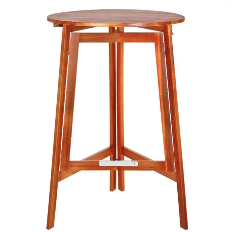 DEUBA Table Haute Pliable En Bois Massif Naturel 110cm Hauteur Ø 78 Cm Bar Fête Bistrot Jardin évènements Anniversaire 4 DEUBA Table Haute Pliable En Bois Massif Naturel 110cm Hauteur Ø 78 Cm Bar Fête Bistrot Jardin évènements Anniversaire – Image 2